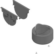 Комплект аксессуаров1: глухие заглушки (2 шт), вертикальный выпуск (адаптер DN70/100)