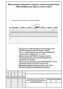 Пристрій традиційної покрівлі з механічною фіксацією пвх-мембрани до збірної стяжки з цсп