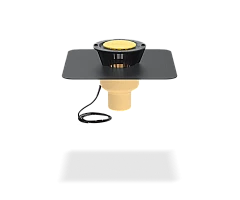 Покрівельна воронка з поліуретану SitaTrendy вертикальна, з ПВХ-фартухом та системою обігріву (діаметр 110 мм)