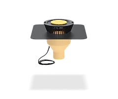 Покрівельна воронка з поліуретану SitaStandard вертикальна, з ПВХ-фартухом та системою обігріву (діаметр 160 мм)