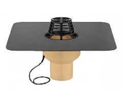 Покрівельна воронка з поліуретану SitaTrendy з ТПО Flagon EP/S фартухом та системою обігріву (діаметр 110 мм)