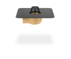 Покрівельна воронка з поліуретану SitaTrendy кутова з бітумним фартухом (діаметр 75 мм)